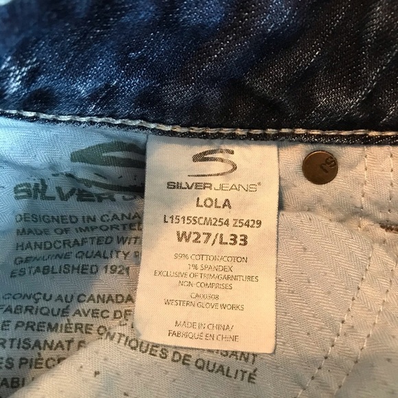 SILVER JEAN CO / "Lola" Flare Distressed Jean size W27/L33 - Picture 10 of 14